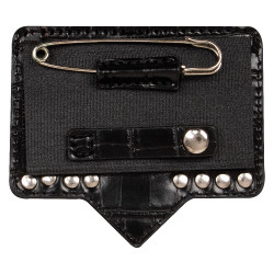 Porte-numéro pour tapis de selle Imperial Riding Show and Glow Noir / croco noir
