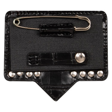 Porte-numéro pour tapis de selle Imperial Riding Show and Glow Noir / croco noir