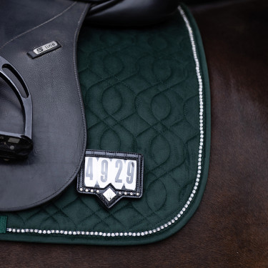 Porte-numéro pour tapis de selle Imperial Riding Show and Glow Noir / croco noir