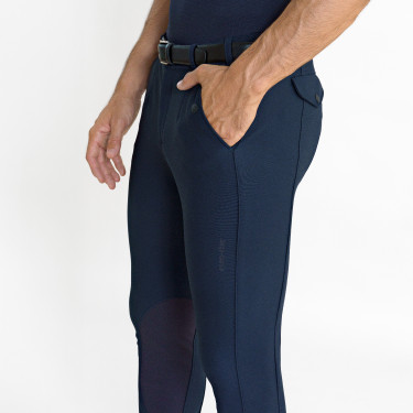 Pantalon d'équitation Euro-star Gabriel Grip Connect Knee Nuit Bleu marine