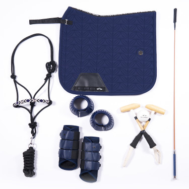 Tapis de selle HV Polo Elisa Dressage Marine Bleu marine