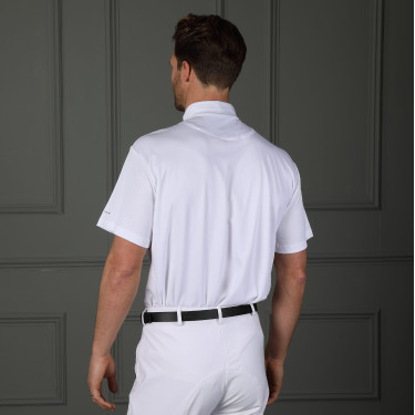 Chemise à lavallière manches courtes homme Shires Aubrion Blanc