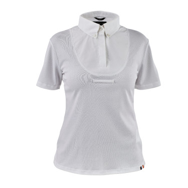 Chemise à lavallière manches courtes jeune cavalier Shires Aubrion Blanc Chemise à lavallière manches courtes jeune cavalier Shires Aubrion Blanc