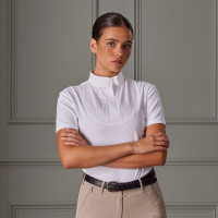 Chemise de concours manches courtes Shires Aubrion Blanc Chemise de concours manches courtes Shires Aubrion Blanc