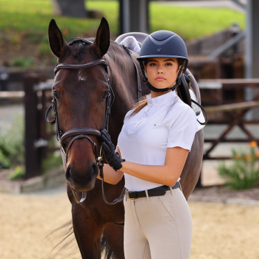 Chemise de concours manches courtes Shires Aubrion Blanc