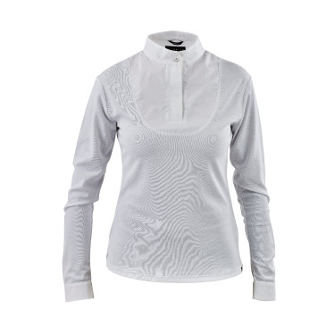 Chemise de concours manches longues Shires Aubrion Blanc