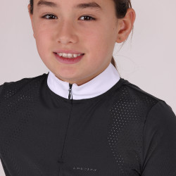 Chemise de concours Optima Qx jeune cavalier Shires Aubrion Noir