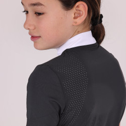 Chemise de concours Optima Qx jeune cavalier Shires Aubrion Noir