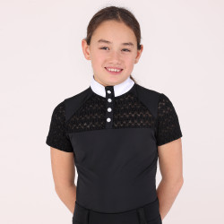 Chemise de concours Optima Vx jeune cavalier Shires Aubrion Noir