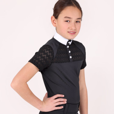 Chemise de concours Optima Vx jeune cavalier Shires Aubrion Noir