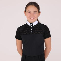 Chemise de concours Optima Vx jeune cavalier Shires Aubrion Noir