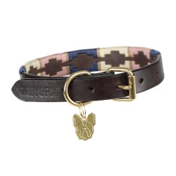 Collier pour chien Drover Polo Shires Digby & Fox Marine / rose / naturel Bleu