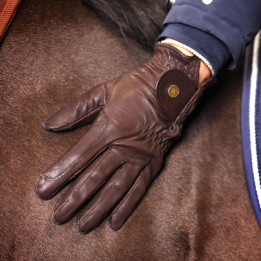 Gants d'équitation Estade Shires Aubrion Marron