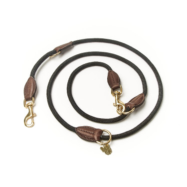 Laisse d'éducation en corde fine Shires Digby & Fox Noir