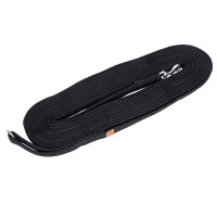 Laisse extra-longue en sangle matelassée Shires Digby & Fox Noir