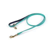 Laisse pour chien en cuir matelassé Shires Digby & Fox Aqua Bleu