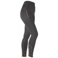 Legging d'équitation hiver Porter fille Shires Aubrion Noir de jais