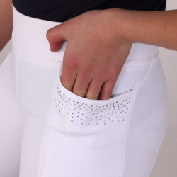 Legging d'équitation Optima Gx jeune cavalier Shires Aubrion Blanc