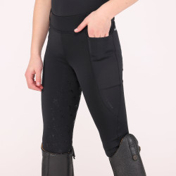 Legging d'équitation Optima LX jeune cavalier Shires Aubrion Noir