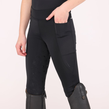 Legging d'équitation Optima LX jeune cavalier Shires Aubrion Noir