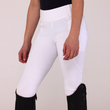 Legging d'équitation Optima LX jeune cavalier Shires Aubrion Blanc
