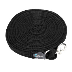 Longe de travail en sangle matelassée Shires Noir