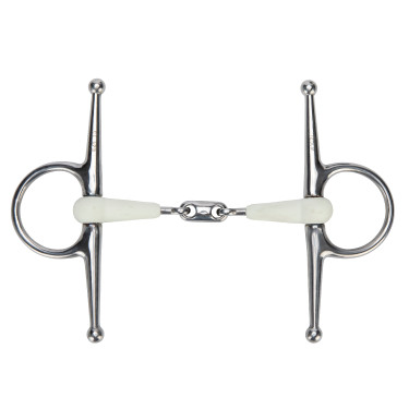 Mors à aiguilles double brisure EquiKind Softie Shires Acier Argent