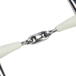 Mors à aiguilles double brisure EquiKind Softie Shires Acier Argent