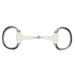 Mors à olives plat brisé EquiKind Softie Shires Acier Argent
