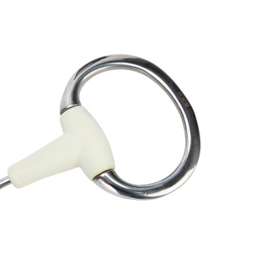 Mors à olives plat brisé EquiKind Softie Shires Acier Argent