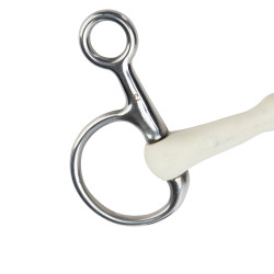 Mors baucher canon courbe EquiKind Softie Shires Acier Argent