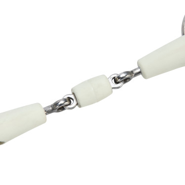 Mors gag deux anneaux double brisure EquiKind Softie Shires Acier Argent