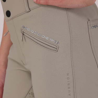Pantalon d'équitation Optima LX jeune cavalier Shires Aubrion Beige