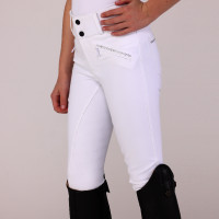 Pantalon d'équitation Optima LX jeune cavalier Shires Aubrion Blanc Pantalon d'équitation Optima LX jeune cavalier Shires Aubrion Blanc