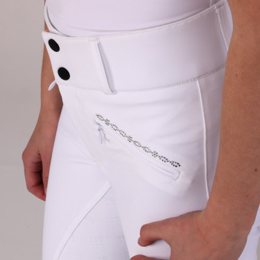 Pantalon d'équitation Optima LX jeune cavalier Shires Aubrion Blanc