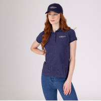 Polo manches courtes Equestrian Shires Aubrion Minuit Bleu