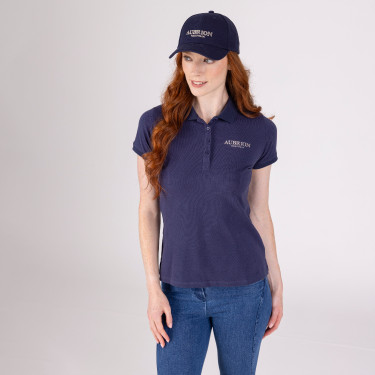 Polo manches courtes Equestrian Shires Aubrion Minuit Bleu