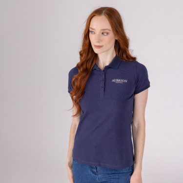 Polo manches courtes Equestrian Shires Aubrion Minuit Bleu