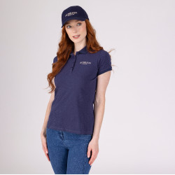 Polo manches courtes Equestrian Shires Aubrion Minuit Bleu