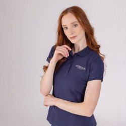 Polo manches courtes Equestrian Shires Aubrion Minuit Bleu