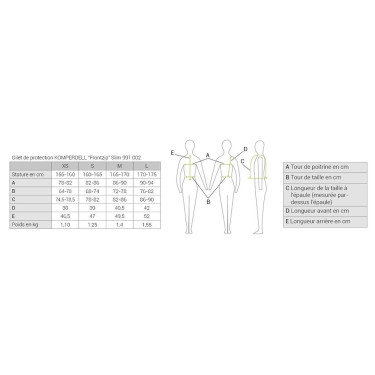 Gilet de protection Komperdell Frontzip Slim Gilet de protection Komperdell Frontzip Slim