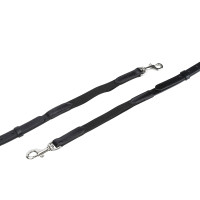 Rênes fixes cuir et élastique Shires Velociti Gara Noir