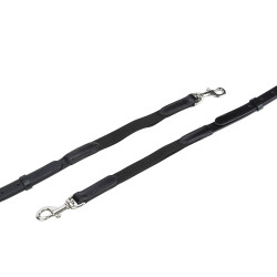 Rênes fixes cuir et élastique Shires Velociti Gara Noir