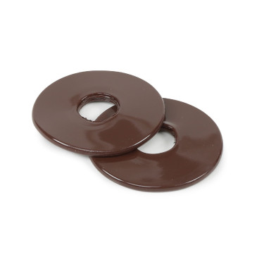 Rondelles de mors silicone Shires Marron