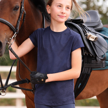 T-shirt technique React jeune cavalier Shires Aubrion