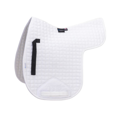 Tapis de selle coton Deluxe Shires Arma Numnah Blanc Tapis de selle coton Deluxe Shires Arma Numnah Blanc