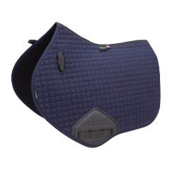 Tapis de selle d'obstacle coton Deluxe Shires Arma Marine Bleu marine