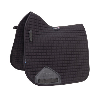 Tapis de selle de dressage coton Deluxe Shires Arma Noir Tapis de selle de dressage coton Deluxe Shires Arma Noir
