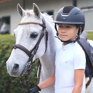 Polo de compétition manches courtes Euro-Star Isabeau enfant Blanc Polo de compétition manches courtes Euro-Star Isabeau enfant Blanc