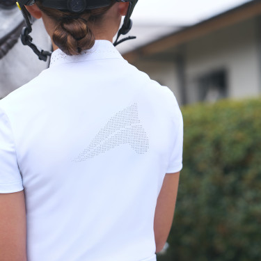 Polo de compétition manches courtes Euro-Star Isabeau enfant Blanc Polo de compétition manches courtes Euro-Star Isabeau enfant Blanc